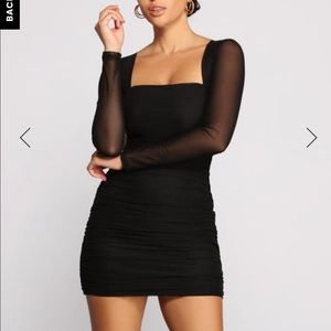 Windsor Mesmerize In Mesh Ruched Mini Dress